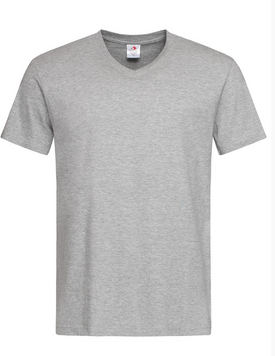 Футболка Men ST2300 CLASSIC V-NECK GYH( серый меланж) 17083 фото