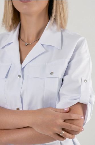 Джерсі медична жіноча куртка Topiine біла 33005 фото