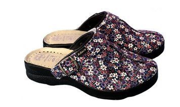 Тапочки сабо женские Adaco 812 SR black flowers, 37 13014 фото
