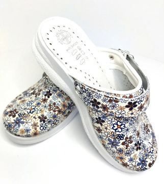 Тапочки сабо женские Adaco 812 SR blue flowers, 40 13011 фото