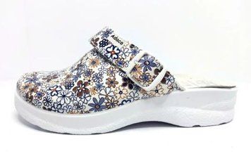Тапочки сабо женские Adaco 812 SR blue flowers, 40 13011 фото