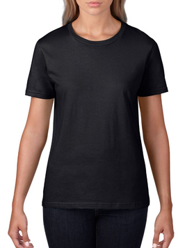 Футболка женская GIL4100 PREMIUM COTTON чёрная 16161 фото
