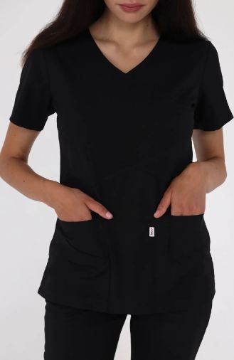Анкара медичний жіночий хірургічний стрейч костюм Topline чорний 32111 фото