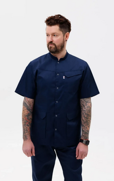 Медицинская куртка Topline мужская Лион тёмно-синяя к/р 43013 фото