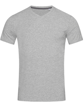 Футболка Men ST9610 CLIVE (V-NECK) GYH ( серый меланж) 17128 фото