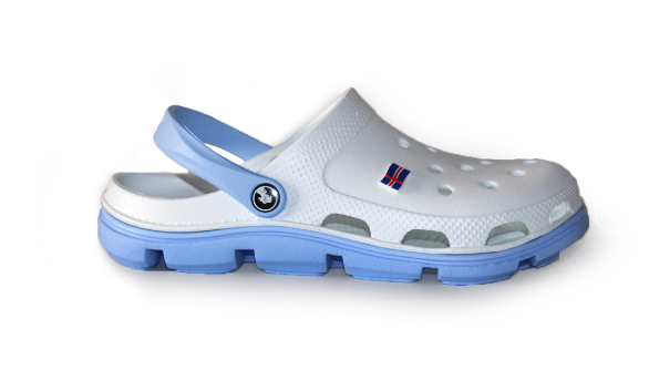 Сабо (кроксы) Jose Amorales 116210 женские бело-голубой 116210 фото