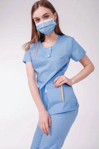 Флорида медичний хірургічний жіночій костюм Topline к/р небесний 32047 фото
