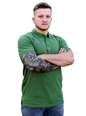 Футболка поло мужская GI85800 PREMIUM COTTON, Militari Green 17671 фото