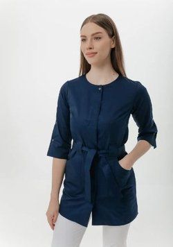 Туніка Касабланка медична жіноча Topline 3/4 темно синя 33163 фото