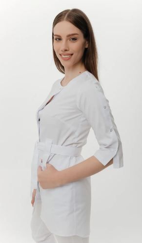 Туніка Касабланка медична жіноча Topline 3/4 біла 33164 фото
