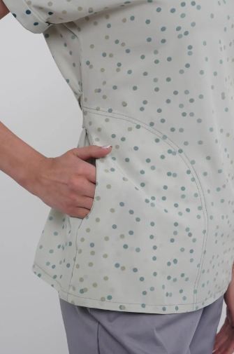 Софтова медична хірургічна кофта Topline Сільвія м'ята- горох 33131 фото